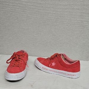 CONVERSE ONE STAR PARADISE PINK SUEDE YOUTH SNEAKERS BFPM-05-055